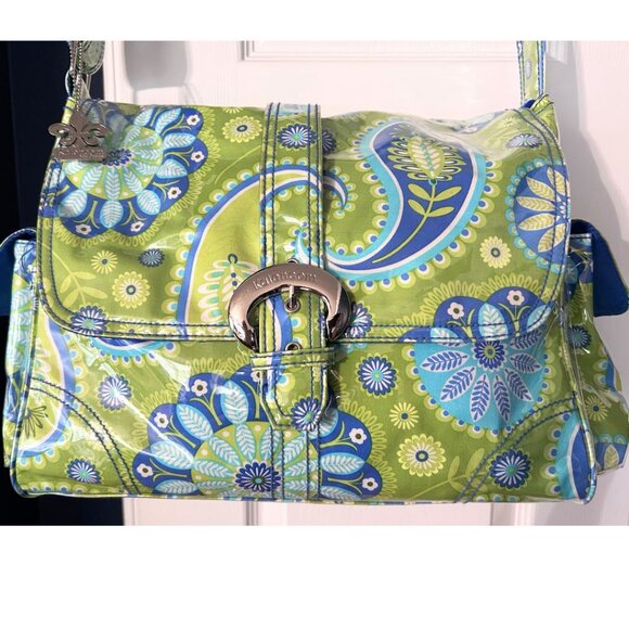 Kalencom Green and Blue Paisley Diaper Bag - Picture 2 of 6
